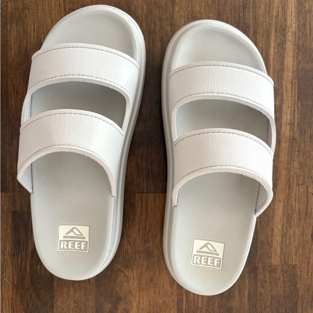 Reef Cushion Bondi 2 Bar Women’s Comfort Slide Fog Light Gray Size 8